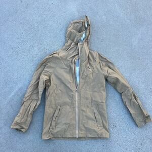 Jack Wills Great Britain Khaki Tan Hooded Jacket SMALL